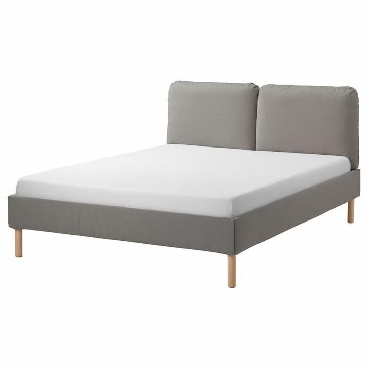 IKEA SAGESUND Gestoffeerd bed 180x200cm, Huis en Inrichting, Slaapkamer | Bedden, Zo goed als nieuw, Tweepersoons, 180 cm, 200 cm
