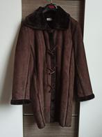 Winterjas voor dames in imitatiesuéde en Teddy, Damart, Maat 38/40 (M), Bruin, Ophalen of Verzenden, Zo goed als nieuw