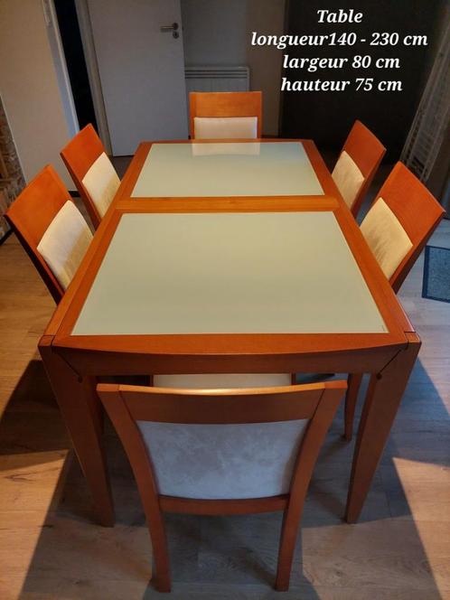 table salle à manger + chaises, Maison & Meubles, Tables | Tables à manger, Utilisé, 50 à 100 cm, 150 à 200 cm, Cinq personnes ou plus