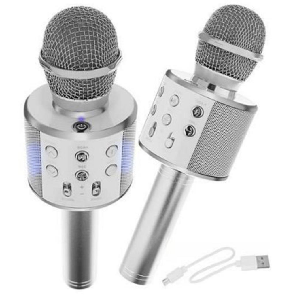 Karaoke draadloos met speaker zilver Karaoke-apparatuur 2dehands