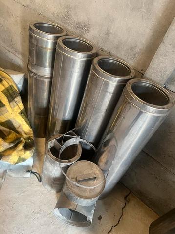 Dubbelwandige inox schouwbuizen. beschikbaar voor biedingen