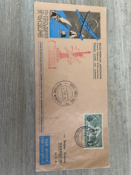 Twee briefomslagen 1946 luchtpost, Verzamelen, Militaria | Algemeen, Ophalen of Verzenden