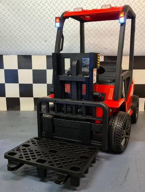 Kinder heftruck 12 volt - soft start - leren zit - met RC, Kinderen en Baby's, Speelgoed |Speelgoedvoertuigen, Nieuw, Afstandsbediening