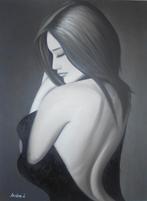 peinture à l'huile séduction (60x80 cm), Antiquités & Art, Enlèvement ou Envoi