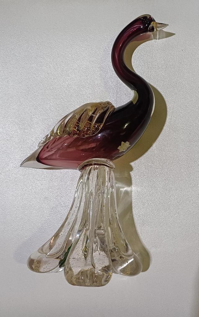 Cygne Murano avec feuille d'or, Antiek en Kunst, Antiek | Glaswerk en Kristal, Ophalen
