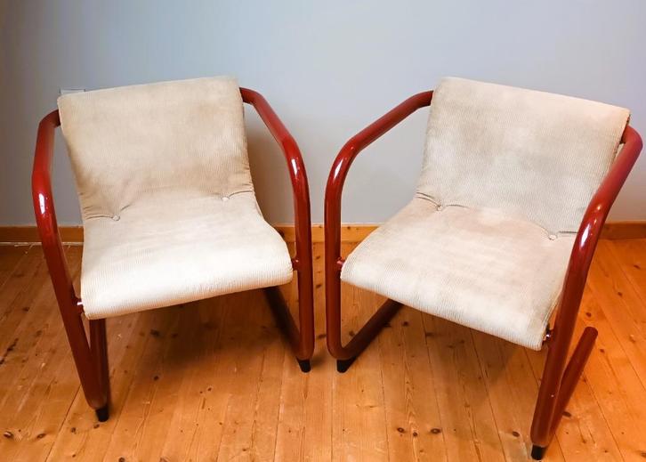 KNUD FRIIS EN ELMAR MOLTKE NIELSEN?2 fauteuils, Huis en Inrichting, Fauteuils, Gebruikt, Stof, 50 tot 75 cm, Minder dan 75 cm