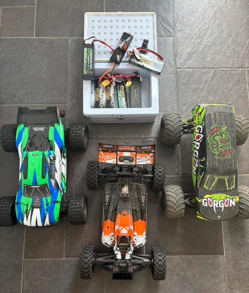 Arrma Vorteks, Gorgon, Team Corally Syncro 4 incl toebehoren, Hobby en Vrije tijd, Modelbouw | Radiografisch | Auto's, Zo goed als nieuw