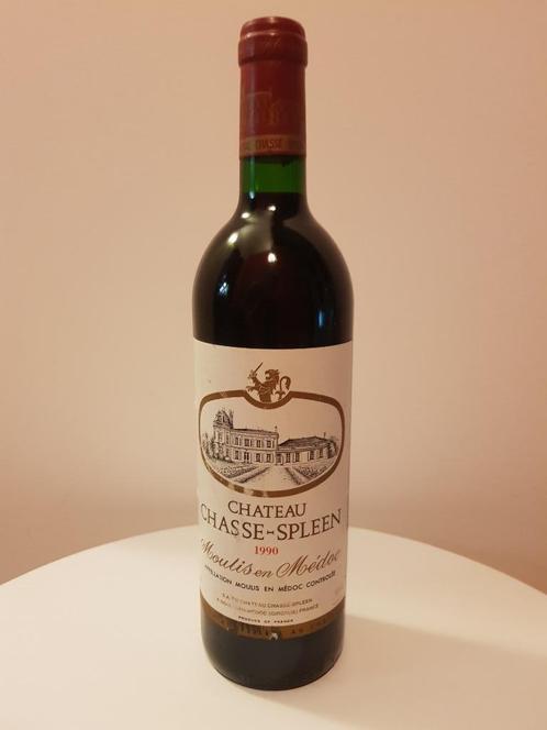 Château Chasse-Spleen 1990, Collections, Vins, Comme neuf, Vin rouge, France, Pleine, Enlèvement ou Envoi