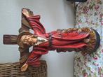 Christus aan het kruis ,gipsen beeld., Ophalen of Verzenden, Gebruikt