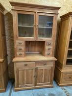 Mooie massief teakhouten vitrinekast/buffetkast 119cm, Ophalen, Gebruikt