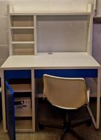 IKEA Micke bureau wit-blauw met extra hoge unit, Huis en Inrichting, Ophalen, Gebruikt, Bureau