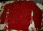 Gilet rouge à points blancs à boutons col rond 6 ans, Fille, Pull ou Veste, Enlèvement, Utilisé