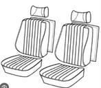 W123 zetels 4 st = set blauw mb tex ( ex-leder), Ophalen, Gebruikt, Mercedes-Benz