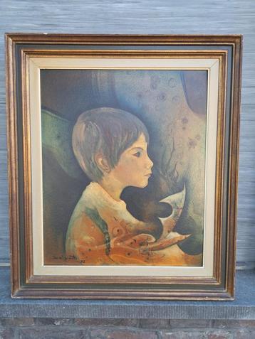 huile sur panneau le page signe Charles delporte 1972 beschikbaar voor biedingen
