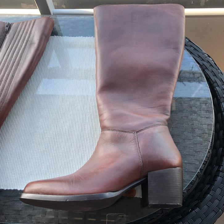 Bruine laarzen Ulla Popken (zie omschrijving), Kleding | Dames, Schoenen, Nieuw, Hoge laarzen, Bruin, Ophalen