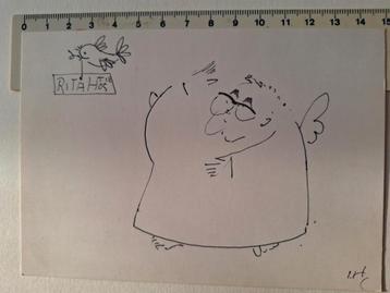 Originele tekening nieuwjaarswensen van Jos Hendrickx beschikbaar voor biedingen