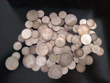 Groot lot munten zilver Frankrijk 345 gram onder zilverprijs beschikbaar voor biedingen