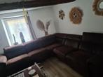 Salon en nubuck marron, Huis en Inrichting, Ophalen, Nieuw, Overige materialen