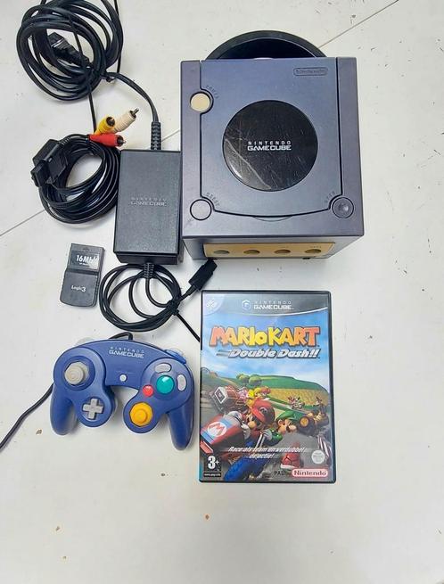 Gamecube-bundel en Mario kart dubbel DASH-spel, Games en Spelcomputers, Spelcomputers | Nintendo GameCube, Zo goed als nieuw, Ophalen of Verzenden