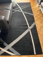 Tapis synthétiques noirs avec rectangles ou arcs de cercle, Ophalen, 150 tot 200 cm, Rechthoekig, Contemporain géométrique