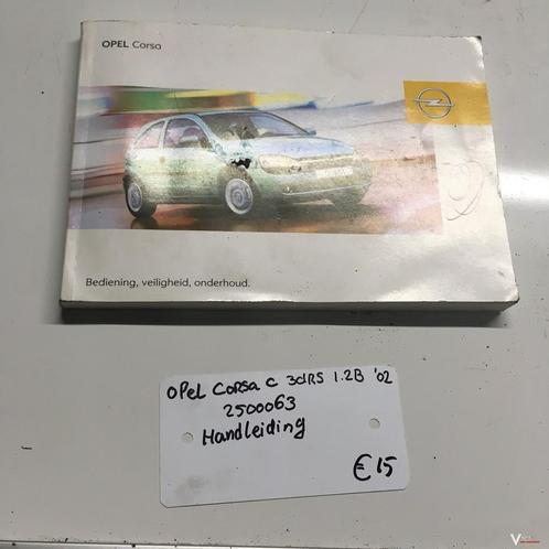 Opel Corsa C 1.2B 3 drs 2002 Wagennr 2500063   Instructieboe, Auto diversen, Handleidingen en Instructieboekjes, Ophalen of Verzenden