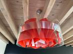 Suspension design en pvc transparent et papier, rouge, blanc, Maison & Meubles, Comme neuf