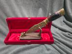 Prachtig decoratief mes in rode geschenkdoos handvat Mamout, Verzamelen, Militaria | Algemeen, Ophalen of Verzenden