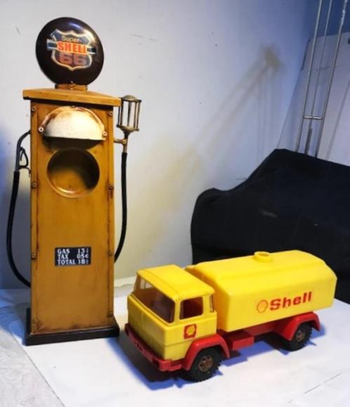 Pompe à essence Shell Route 66 + voiture Shell 👀🤗💑⚡🕵️‍♀️, Collections, Marques & Objets publicitaires, Utilisé, Autres types
