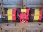 3 kussens België + mascotte, Huis en Inrichting, Woonaccessoires | Kussens, Ophalen, Zo goed als nieuw