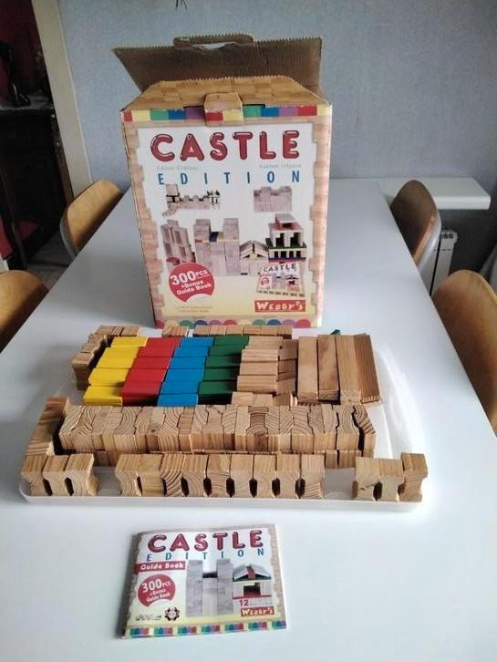 WEBBY'S natuurlijk massief houten bouwstenenspel (300 p.), Kinderen en Baby's, Speelgoed | Houten speelgoed, Zo goed als nieuw