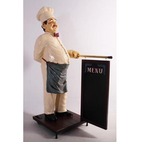 Cook 180 cm - Statue de chef avec tableau de menu, Collections, Marques & Objets publicitaires, Neuf, Enlèvement ou Envoi