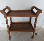 Prachtige oude houten thee wagen / trolley gedraaide poten, Antiek en Kunst, Ophalen