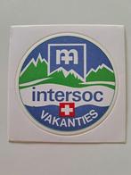 Vintage Sticker - Christelijke Mutualiteit - Intersoc, Ophalen of Verzenden, Zo goed als nieuw, Bedrijf of Vereniging