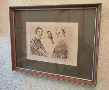 Estampe (eau forte) de l'artiste Américaine Elyse Feingersh beschikbaar voor biedingen