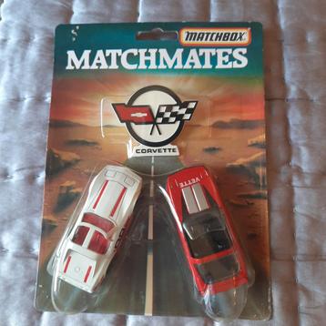 MATCHBOX MATCHMATES*2 CORVETTES*VINTAGE*MIB* beschikbaar voor biedingen