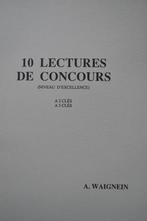 Waignein 10 lectures de concours (Solfège), Ophalen of Verzenden, Nieuw