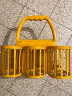 3 vintage flessenmanden, 1 rode en 2 gele 5 €/st., Ophalen of Verzenden