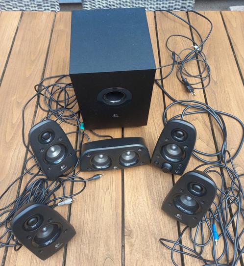 Logitech Z506 Surround Sound Speaker, Computers en Software, Pc speakers, Zo goed als nieuw, Ophalen of Verzenden