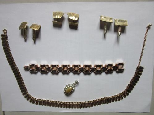 sieraden/ halsketting - armband - hangertje manchetknopen, Handtassen en Accessoires, Antieke sieraden, Ketting, Overige materialen
