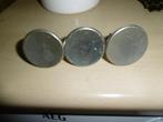 vintage 3 knoppen, trekkertjes, aluminium, Antiek en Kunst, Curiosa en Brocante, Ophalen of Verzenden