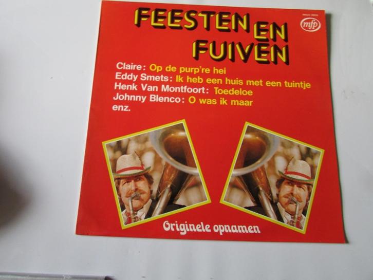 FEESTEN EN FUIVEN, ORIGINELE OPNAMEN, LP, Cd's en Dvd's, Vinyl | Nederlandstalig, Gebruikt, Levenslied of Smartlap, 12 inch, Ophalen of Verzenden