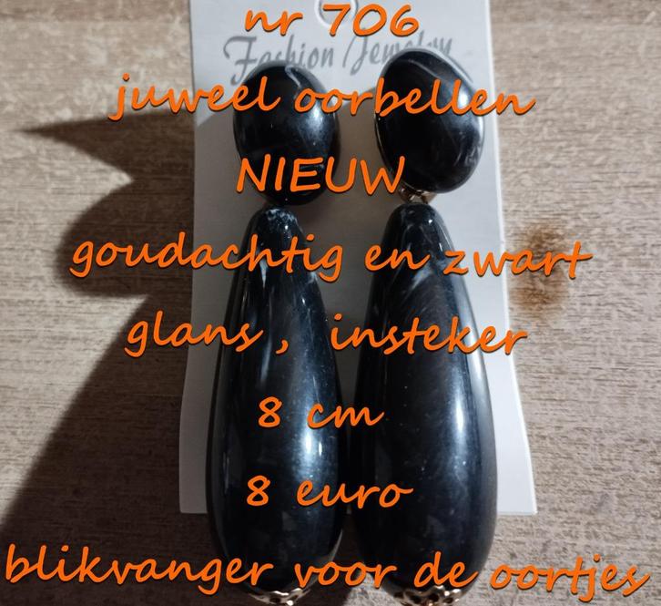 706. Juweel : oorbellen , NIEUW ,  @LAATSTE STUK@ verzend in, Handtassen en Accessoires, Oorbellen, Nieuw, Knopjes of Stekers