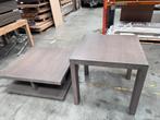 Salon tafol + eet tafel., Huis en Inrichting, Ophalen, Gebruikt, Vierkant, Hout