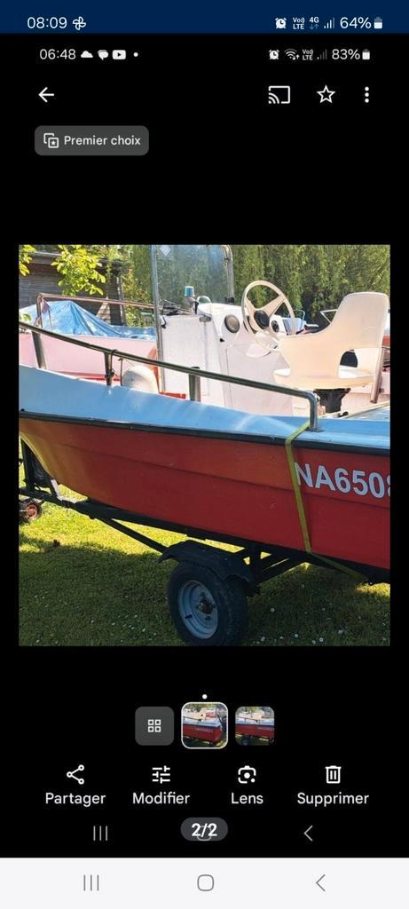 Bateau 4m50 avec papier à mon nom sans moteur sans remorque, Sports nautiques & Bateaux, Bateaux à moteur & Yachts à moteur, Comme neuf