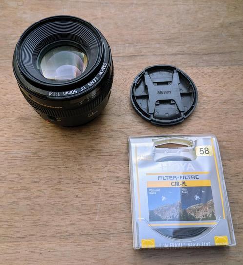 Canon EF 50mm f/1.4 USM, Audio, Tv en Foto, Foto | Lenzen en Objectieven, Zo goed als nieuw, Standaardlens, Ophalen of Verzenden