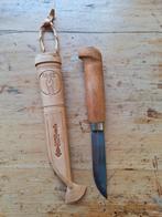 Vintage Finse puukko met lederen schede, Verzenden, Zo goed als nieuw