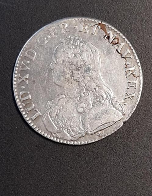 Lodewijk XV 1 ECU , 1726 muntteken "V", Zilver, Postzegels en Munten, Munten | Europa | Niet-Euromunten, Losse munt, Frankrijk