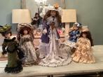 5 poupées porcelaine, Collections, Comme neuf, Enlèvement ou Envoi, Poupée