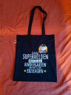 Fairtrade tote bag wasbeer superhelden., Ophalen of Verzenden, Zo goed als nieuw, Zwart
