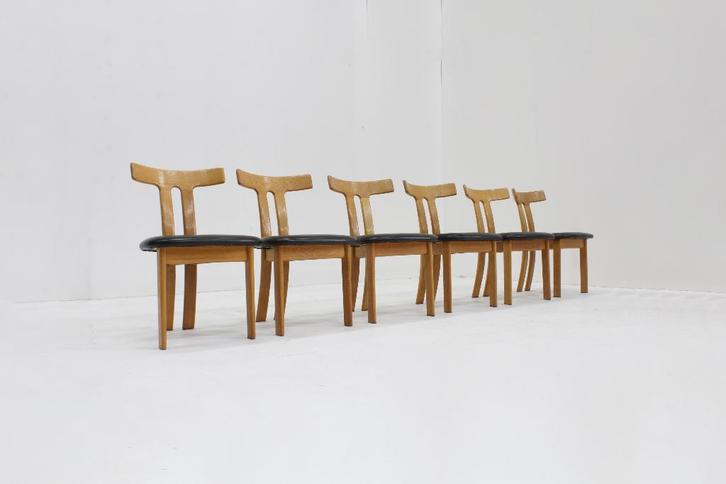 Ensemble de 6 chaises de salle à manger vintage, Antiquités & Art, Antiquités | Meubles | Chaises & Canapés, Enlèvement